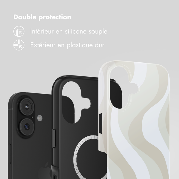 Selencia Coque arrière Vivid avec MagSafe Apple iPhone 17 - Desert Waves Beige