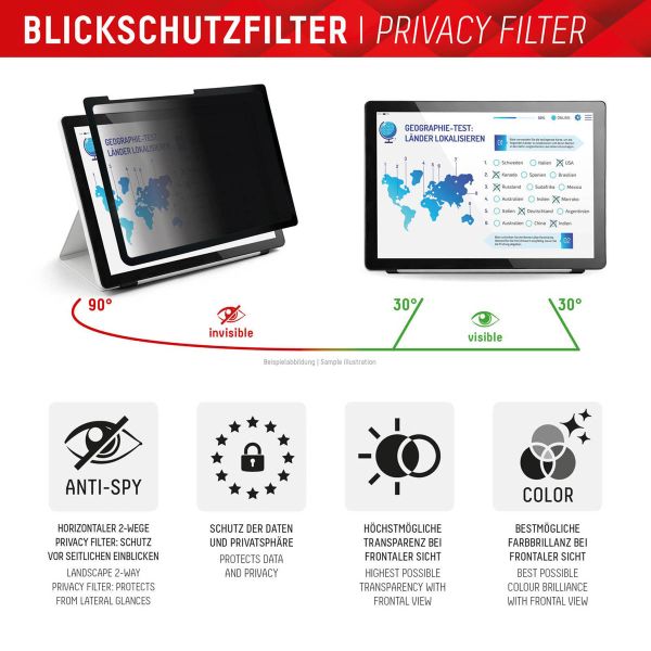 Displex Protection d'écran Privacy en verre trempé Apple iPad 11 (2025) 11 pouces A16 / iPad 10 (2022) 10.9 pouces
