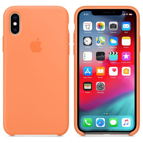 Apple Coque en silicone Apple iPhone X / Xs - Papaya