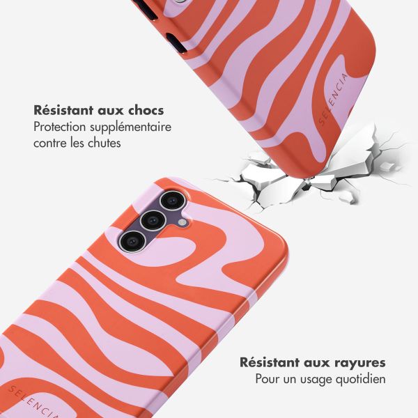 Selencia Coque arrière Vivid Samsung Galaxy S23 FE - Dream Swirl Pink