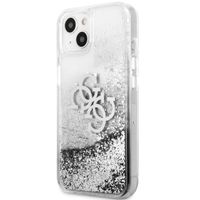 Guess Coque 4G Logo Liquid Glitter Apple iPhone 13 - Argent