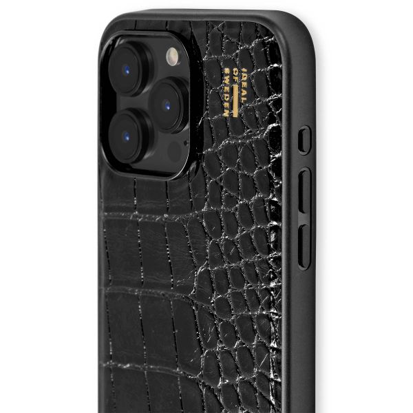 iDeal of Sweden Coque Vegan Leather Apple iPhone 14 Pro Max - Black Croco