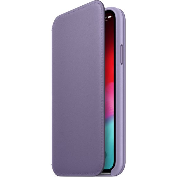 Apple Étui de télephone portefeuille Leather Folio Apple iPhone X / Xs - Lila