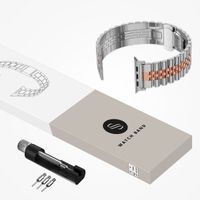 Selencia Bracelet Metallique Jubilee Apple Watch | 38/40/41/42 mm - Argent & Or Rose