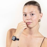 Selencia Bracelet à maillons fin en acier Apple Watch | 38/40/41/42 mm - Noir