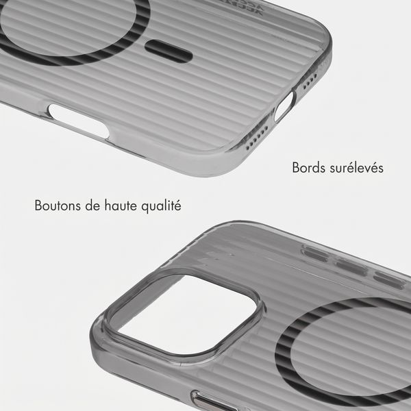 Accezz Coque arrière Lite avec MagSafe | Fluted | Apple iPhone 16 Pro - Noir