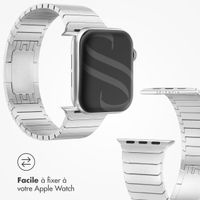 Selencia Bracelet à maillons en acier Apple Watch | 44/45/46/49 mm - Argent