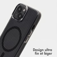 Accezz Coque arrière Lite avec MagSafe | Fluted | Apple iPhone 13 - Noir