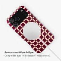 Selencia Coque arrière Vivid avec MagSafe Apple iPhone 18 Pro Max / 17 Pro Max - Check This Burgundy