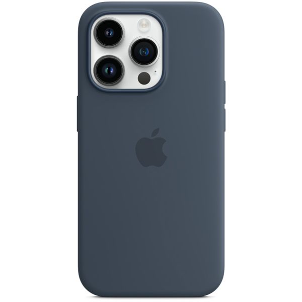 Apple Coque en silicone MagSafe Apple iPhone 14 Pro - Storm Blue