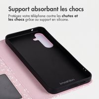 imoshion Étui de télephone portefeuille Design Samsung Galaxy A55 - Pink Bazaar Flowers