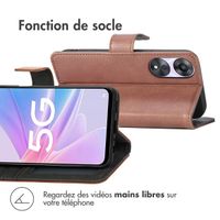 imoshion Étui de télephone portefeuille de luxe Oppo A58 - Marron