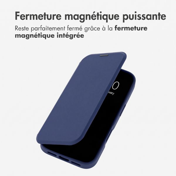 imoshion Bookcase transparente avec MagSafe Apple iPhone 18 Pro Max / 17 Pro Max - Bleu