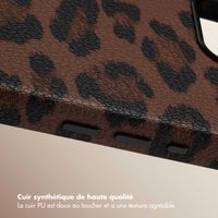Selencia Coque Sabi imprimé panthère avec MagSafe Apple iPhone 17e / 16e - Mocha Brown