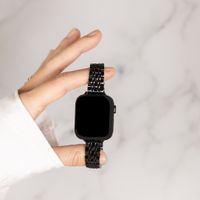 Selencia Bracelet en acier slim style Jubilee Apple Watch | 38/40/41/42 mm - Noir
