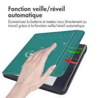 imoshion Design Slim Hard Sleepcover avec support Kobo Libra Colour - Green Dandelion