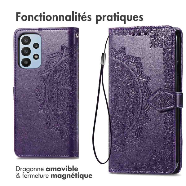 imoshion Etui de télephone Mandala Samsung Galaxy A23 (5G) - Violet
