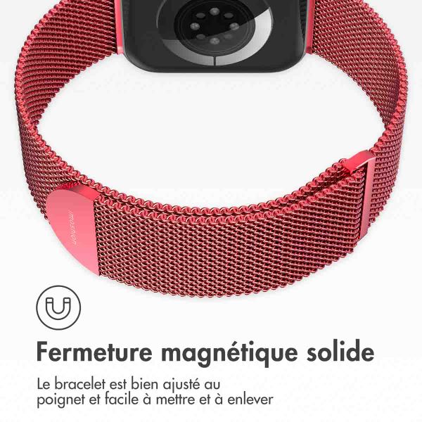 imoshion Bracelet magnétique milanais Apple Watch | 38/40/41/42 mm - Taille M - Rouge