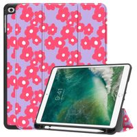 imoshion Coque tablette Design Trifold Apple iPad 6 (2018) 9.7 pouces / iPad 5 (2017) 9.7 pouces / Air 2 (2014)/Air 1 (2013) - Dusty Rose Blossom