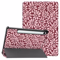 imoshion Coque tablette Design Trifold Samsung Galaxy Tab S9 11.0 pouces / S10 Lite / S10 FE / S9 FE 10.9 pouces - Bloom Love Blush