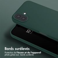 Selencia Coque silicone avec cordon amovible Apple iPhone 16 - Vert foncé