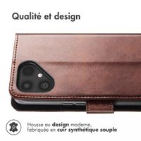 imoshion Étui de télephone portefeuille de luxe Fairphone 6 - Marron foncé