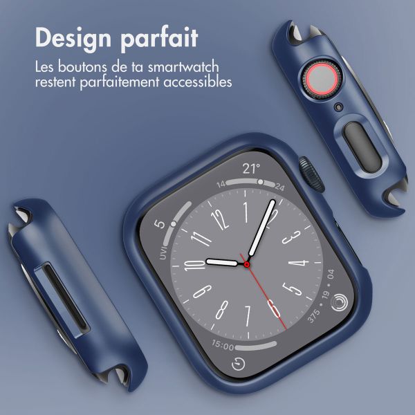 imoshion Coque rigide à couverture complète Apple Watch 7 / 8 / 9 - 41 mm - Bleu foncé