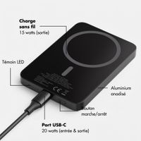 Selencia Powerbank Vivid 5 000 mAh - MagSafe et Qi - Black / Rebel Crush
