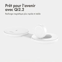 imoshion Chargeur de voyage sans fil 2-en-1 25 W - iPhone / AirPods / Apple Watch - Qi2.2 - Blanc