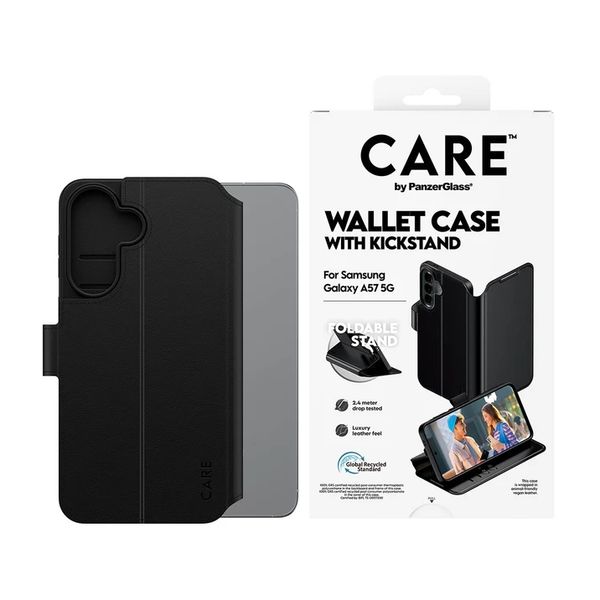 CARE by PanzerGlass Feature Wallet Case w. Kickstand avec MagSafe Samsung Galaxy A57 (5G) - Noir