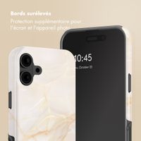 Selencia Coque arrière Vivid Apple iPhone 16 - Golden Beige Marble