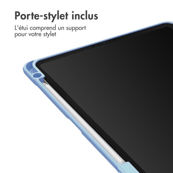 imoshion Coque tablette rigide Trifold Apple iPad 9 (2021) 10.2 pouces / iPad 8 (2020) 10.2 pouces / iPad 7 (2019) 10.2 pouces - Bleu clair