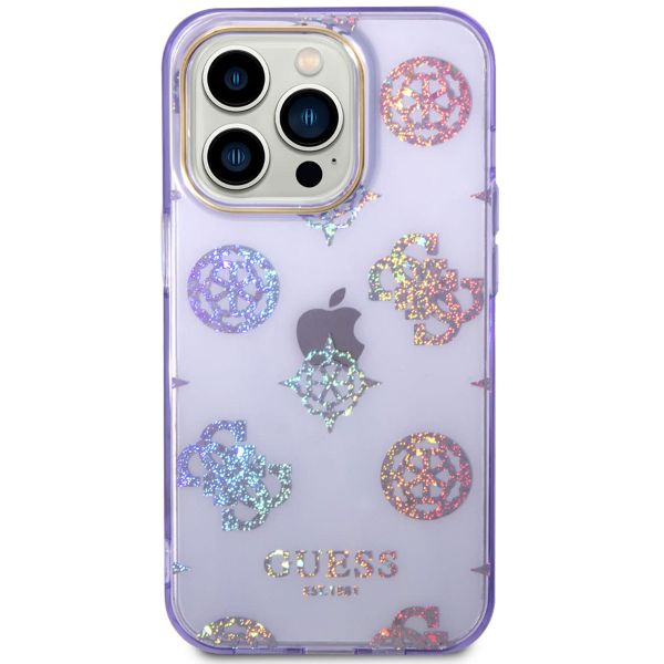 Guess Coque Peony Glitter Apple iPhone 14 Pro Max - Lila