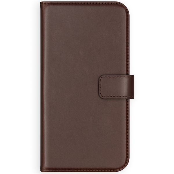 Selencia Étui portefeuille en cuir véritable Apple iPhone 12 (Pro) - Marron