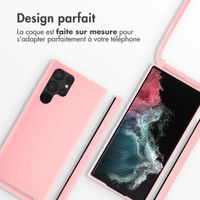 imoshion Coque en silicone avec cordon Samsung Galaxy S22 Ultra - Rose