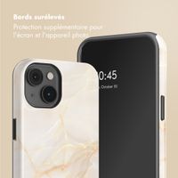Selencia Coque arrière Vivid avec MagSafe Apple iPhone 14 - Golden Beige Marble