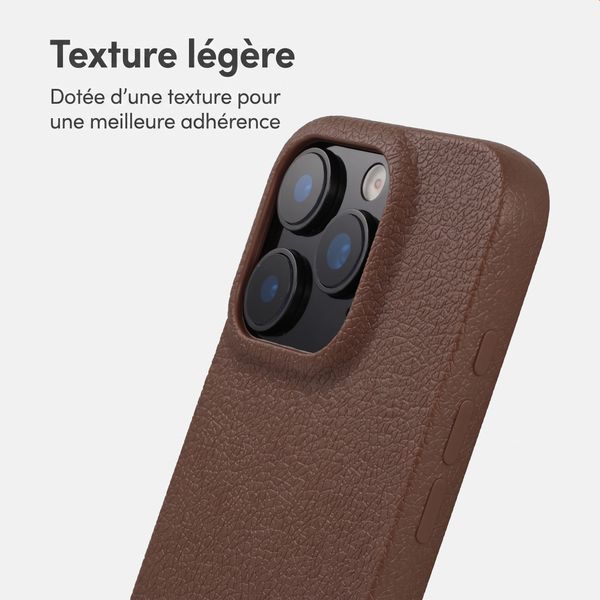 imoshion Coque arrière Texture Apple iPhone 13 Pro - Marron foncé