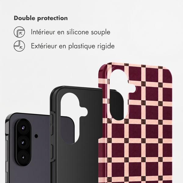 Selencia Coque arrière Vivid Samsung Galaxy A57 (5G) - Check This Burgundy