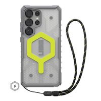 UAG Coque Pathfinder MagSafe avec dragonne Samsung Galaxy S25 Ultra - Clear Neon