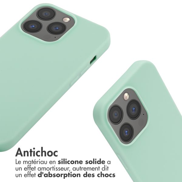 imoshion Coque en silicone avec cordon Apple iPhone 13 Pro - Vert menthe