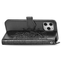 Etui de télephone portefeuille Mandala Apple iPhone 12 (Pro) - Noir