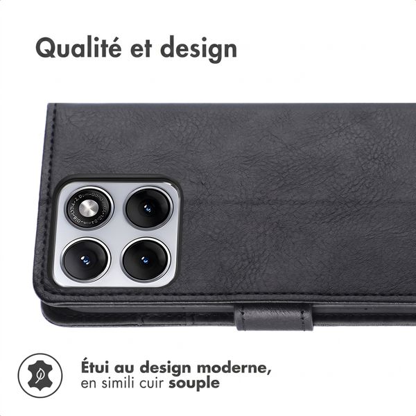 imoshion Étui de télephone portefeuille de luxe Motorola Edge 70 Fusion - Noir