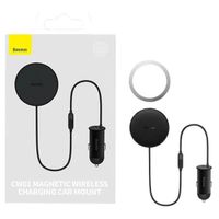Baseus CW01 Magnetic Car mount - Support de téléphone de voiture - Grille de ventilation - Magnetique et MagSafe - Chargeur sans fil - Noir
