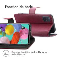 imoshion Étui de télephone portefeuille de luxe Samsung Galaxy A51 - Bordeaux