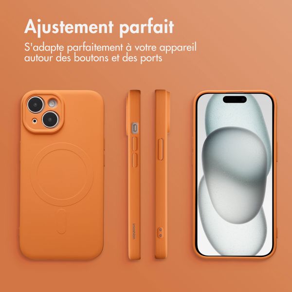 imoshion Coque Couleur avec MagSafe Apple iPhone 15 - Orange