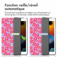 imoshion Coque tablette Design Trifold Apple iPad 9 (2021) 10.2 pouces / iPad 8 (2020) 10.2 pouces / iPad 7 (2019) 10.2 pouces - Dusty Rose
