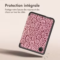 imoshion Étui de liseuse portefeuille design Pliable Kobo Clara Colour / BW - Bloom Love Blush