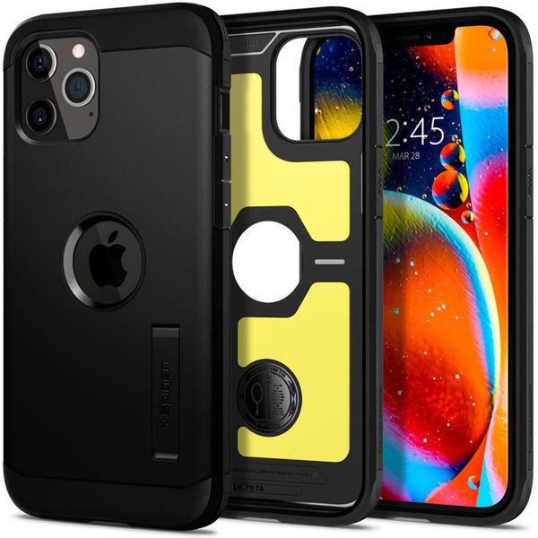 Spigen Coque Tough Armor Apple iPhone 12 (Pro) - Noir