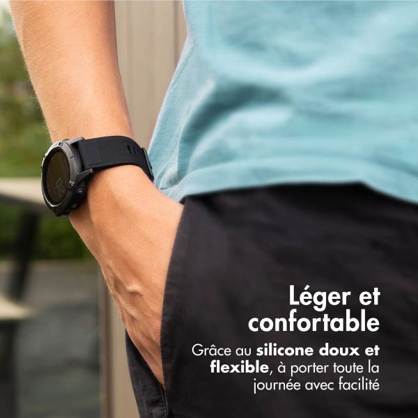 imoshion Bracelet QuickFit® en silicone  - Connexion Garmin 26 mm - Noir