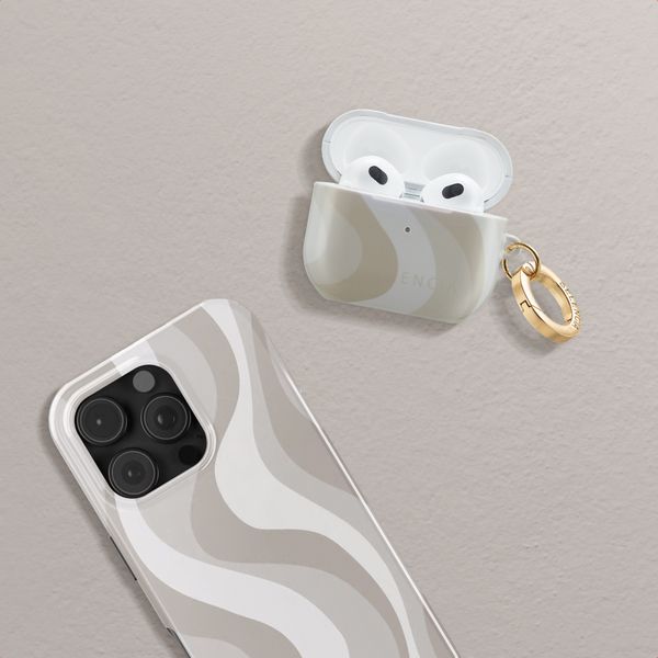 Selencia Coque Vivid  Apple Airpods 3 - Desert Waves Beige
